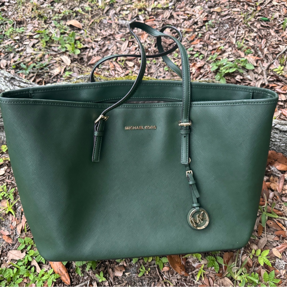 Michael Kors Forest Green Tote Bag